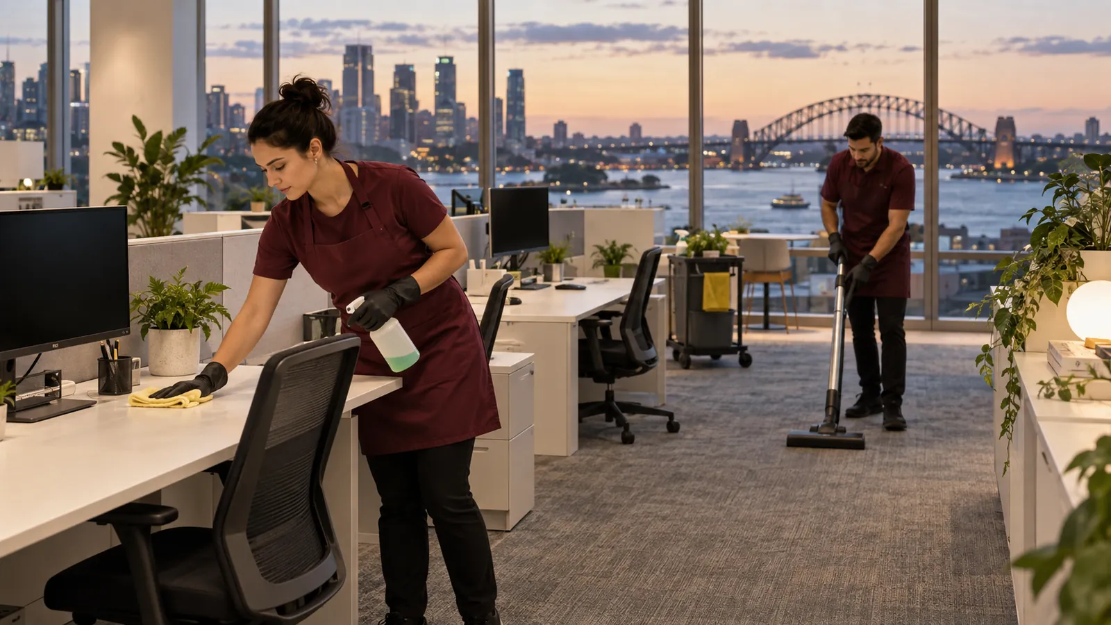 Office cleaning Sydney for workstations, kitchens and shared areas